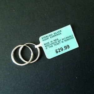NWT Sterling Silver Hoop Earrings